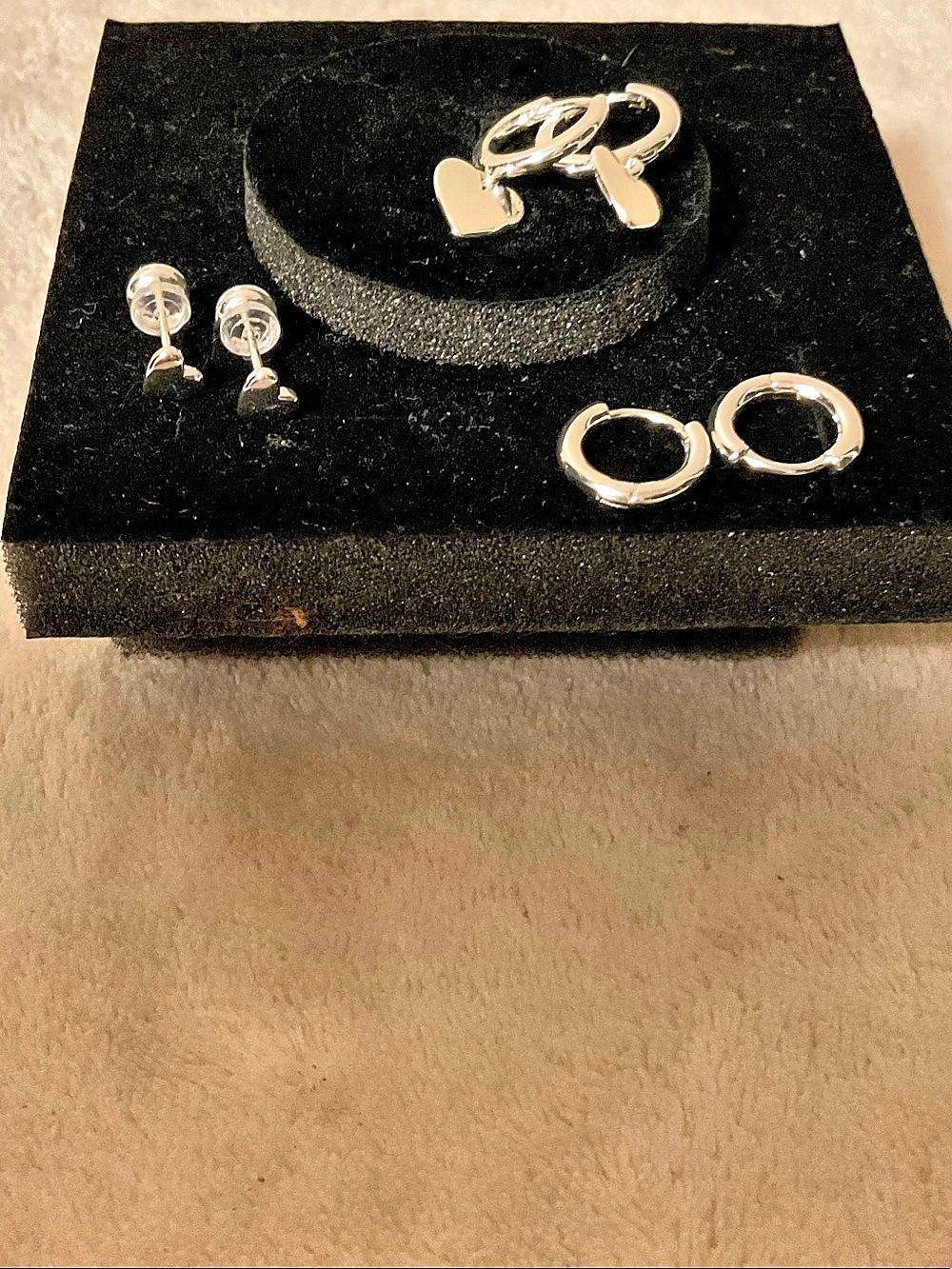 GUOKE Silver-Tone Earring Set